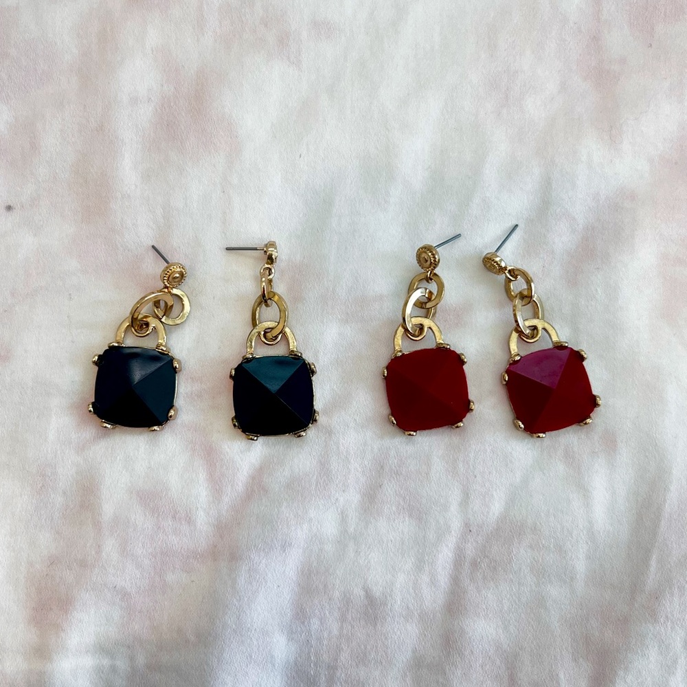 Non tarnish cushion earrings